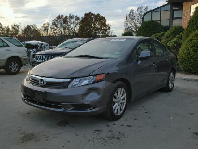 2HGFB2F89CH574529 - 2012 HONDA CIVIC EX GRAY photo 2