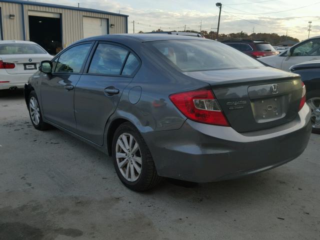 2HGFB2F89CH574529 - 2012 HONDA CIVIC EX GRAY photo 3