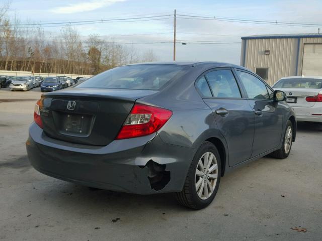 2HGFB2F89CH574529 - 2012 HONDA CIVIC EX GRAY photo 4