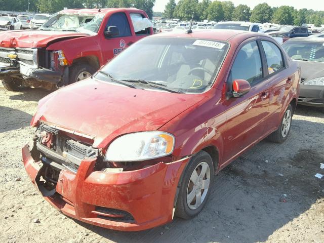 KL1TD5DEXAB130935 - 2010 CHEVROLET AVEO LS RED photo 2