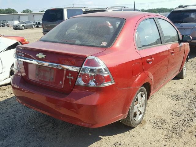 KL1TD5DEXAB130935 - 2010 CHEVROLET AVEO LS RED photo 4