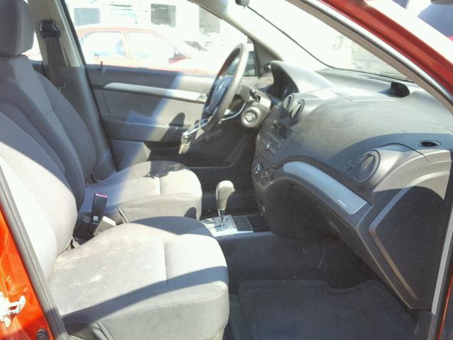 KL1TD5DEXAB130935 - 2010 CHEVROLET AVEO LS RED photo 5