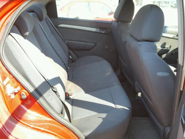 KL1TD5DEXAB130935 - 2010 CHEVROLET AVEO LS RED photo 6