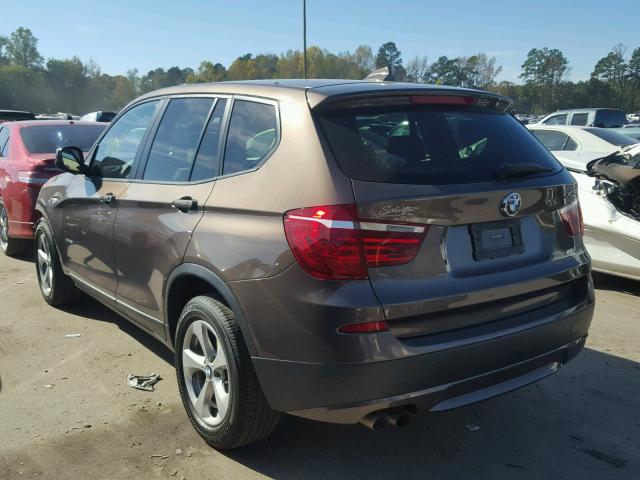 5UXWX5C5XBL702644 - 2011 BMW X3 XDRIVE2 GRAY photo 3