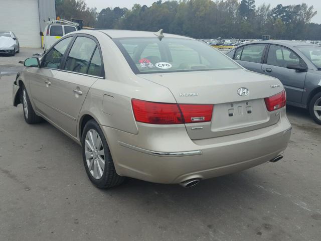 5NPEU46F89H427052 - 2009 HYUNDAI SONATA SE TAN photo 3