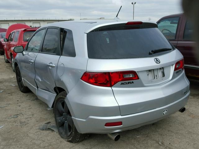 5J8TB18567A007263 - 2007 ACURA RDX TECHNO SILVER photo 3