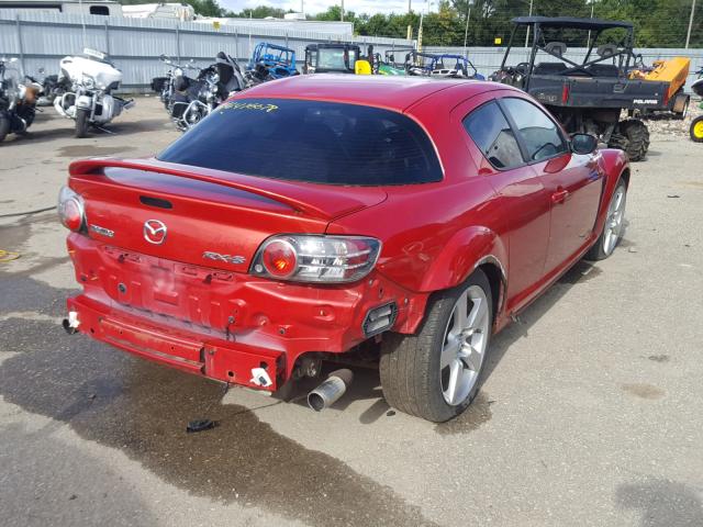 JM1FE17N040121572 - 2004 MAZDA RX8 RED photo 4