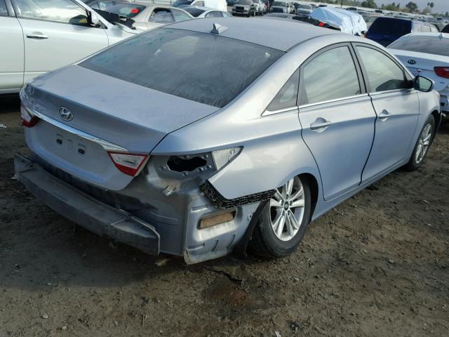 5NPEB4AC5DH680504 - 2013 HYUNDAI SONATA GLS BLUE photo 4