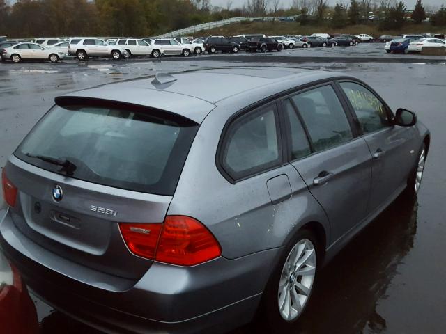 WBAUU3C52BA542841 - 2011 BMW 328 XI GRAY photo 4