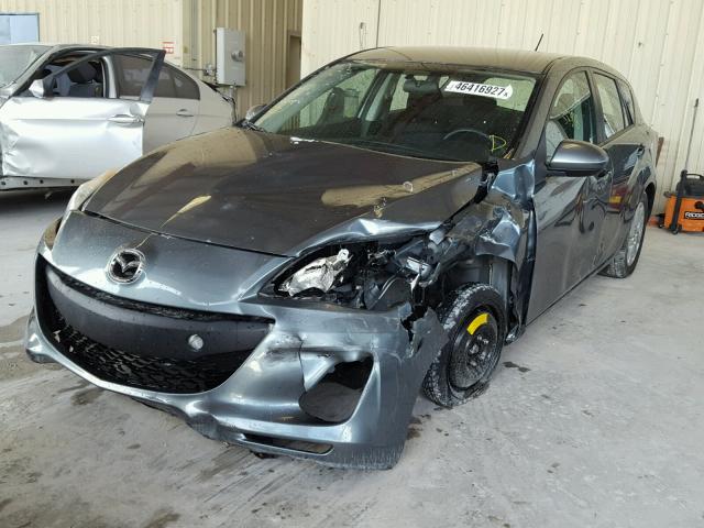 JM1BL1L75C1665327 - 2012 MAZDA 3 I GRAY photo 2