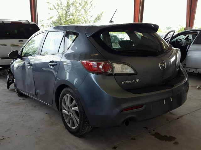 JM1BL1L75C1665327 - 2012 MAZDA 3 I GRAY photo 3