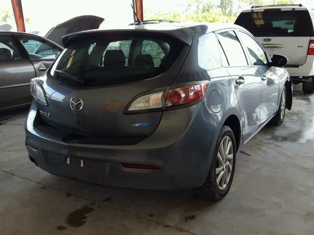 JM1BL1L75C1665327 - 2012 MAZDA 3 I GRAY photo 4