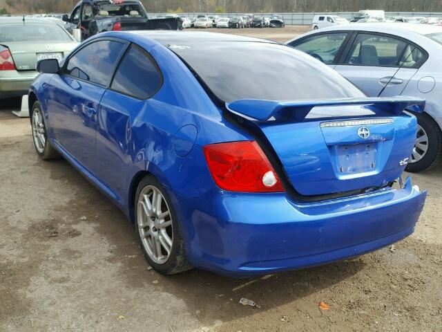 JTKDE167960129241 - 2006 TOYOTA SCION TC BLUE photo 3