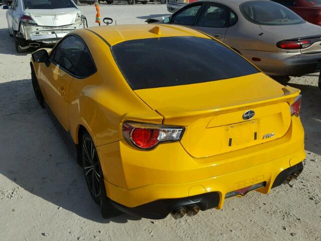 JF1ZNAA18F8706896 - 2015 TOYOTA SCION FR-S ყვითელი ფოტო 3