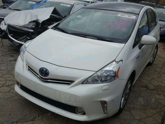 JTDZN3EU2C3039293 - 2012 TOYOTA PRIUS V WHITE photo 2