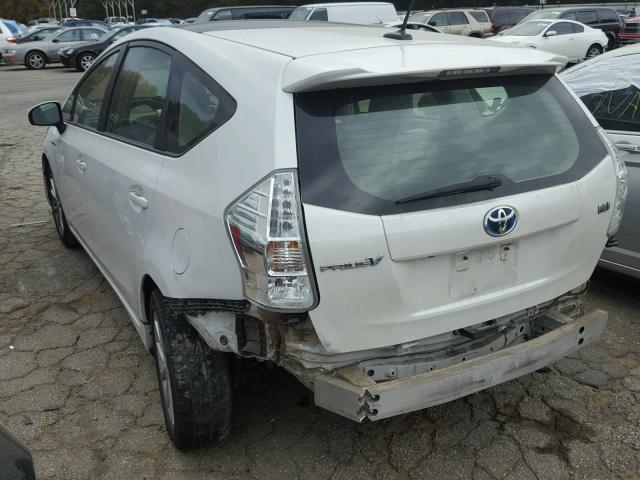 JTDZN3EU2C3039293 - 2012 TOYOTA PRIUS V WHITE photo 3