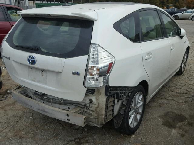 JTDZN3EU2C3039293 - 2012 TOYOTA PRIUS V WHITE photo 4