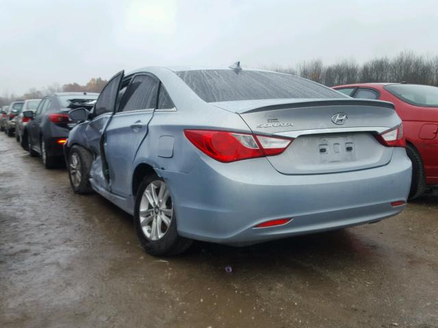 5NPEB4AC3DH744894 - 2013 HYUNDAI SONATA GLS BLUE photo 3