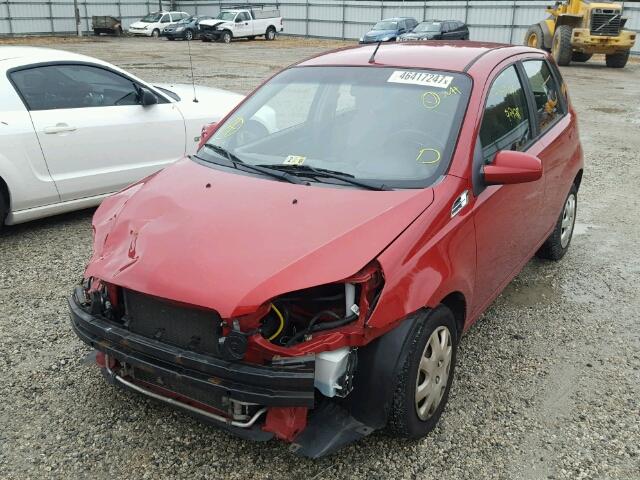 KL1TD6DE1BB133536 - 2011 CHEVROLET AVEO LS RED photo 2