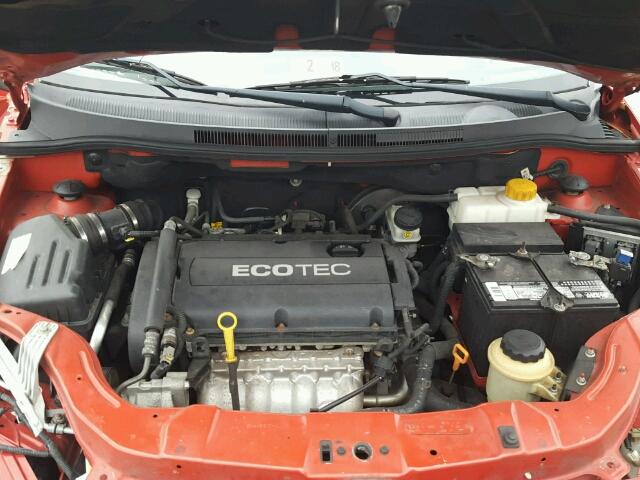 KL1TD6DE1BB133536 - 2011 CHEVROLET AVEO LS RED photo 7