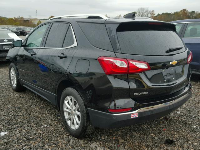 2GNAXJEVXJ6101458 - 2018 CHEVROLET EQUINOX LT BLACK photo 3