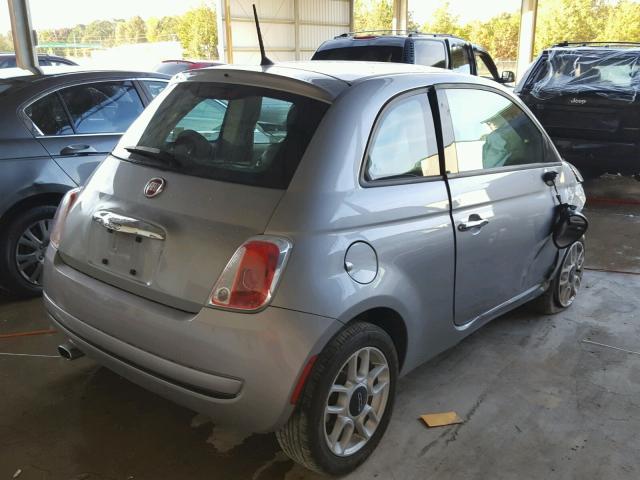 3C3CFFAR5FT667321 - 2015 FIAT 500 POP GRAY photo 4