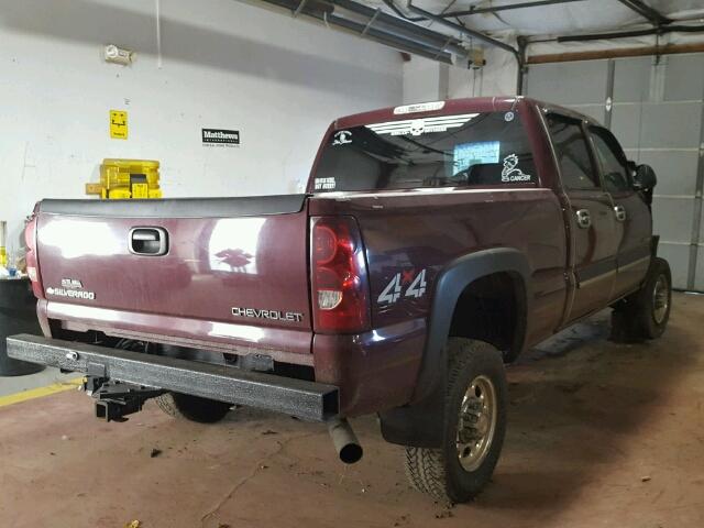 1GCHK23U93F160483 - 2003 CHEVROLET SILVERADO MAROON photo 4