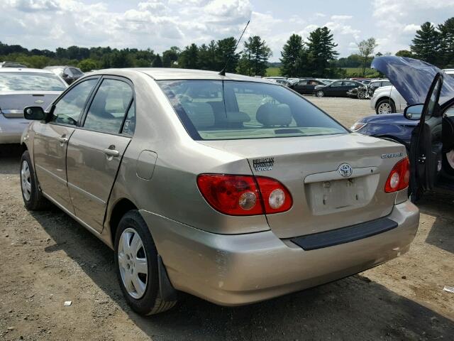 2T1BR32E75C550205 - 2005 TOYOTA COROLLA CE BEIGE photo 3