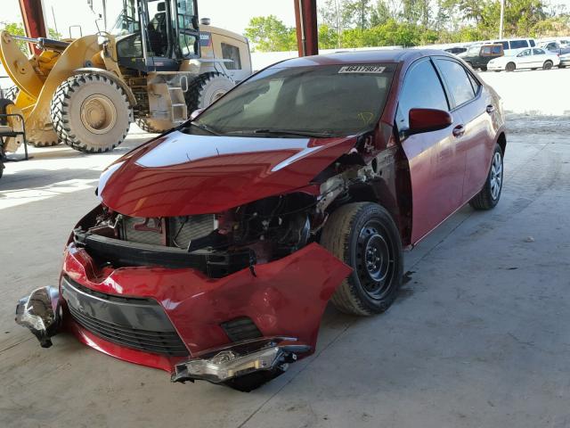 5YFBURHE9GP431390 - 2016 TOYOTA COROLLA L RED photo 2