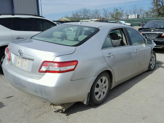 4T4BF3EK2BR196538 - 2011 TOYOTA CAMRY BASE SILVER photo 4