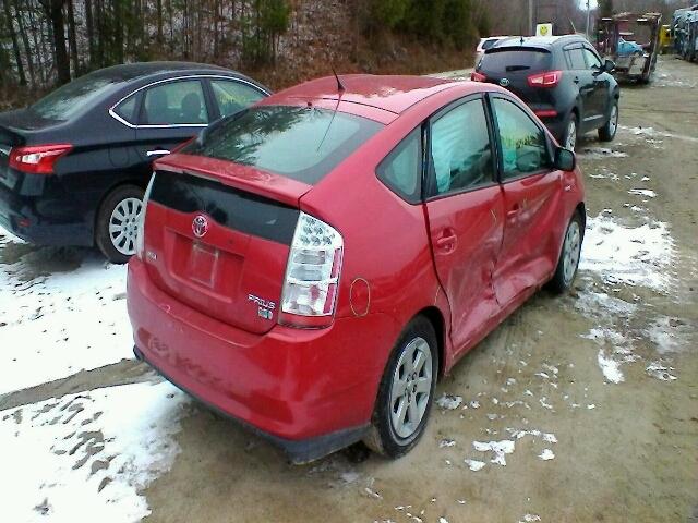 JTDKB20U077554139 - 2007 TOYOTA PRIUS RED photo 4