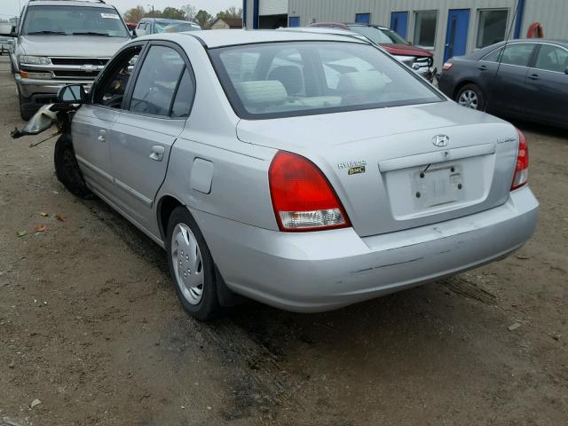 KMHDN45D13U666928 - 2003 HYUNDAI ELANTRA GL SILVER photo 3