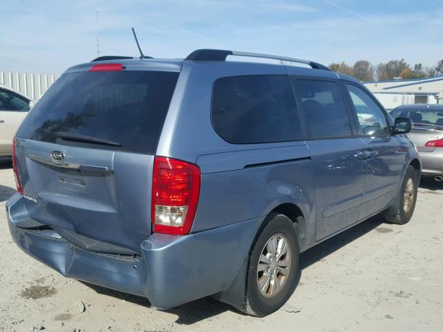 KNDMG4C77C6503863 - 2012 KIA SEDONA LX BLUE photo 4