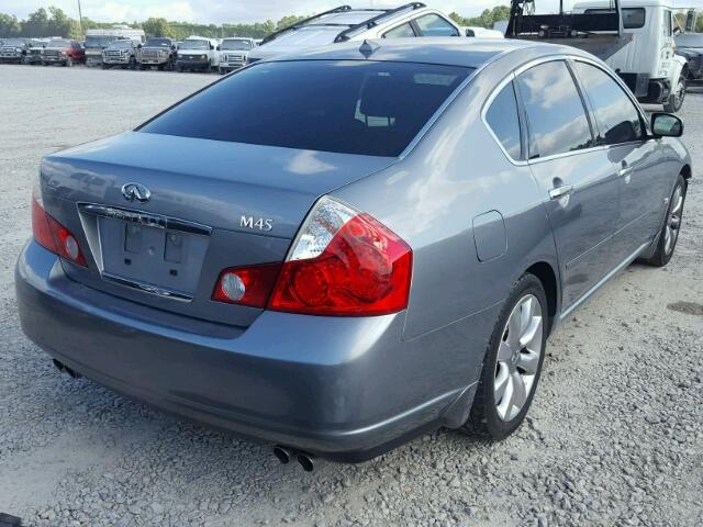 JNKBY01E47M400186 - 2007 INFINITI M45 BASE GRAY photo 4