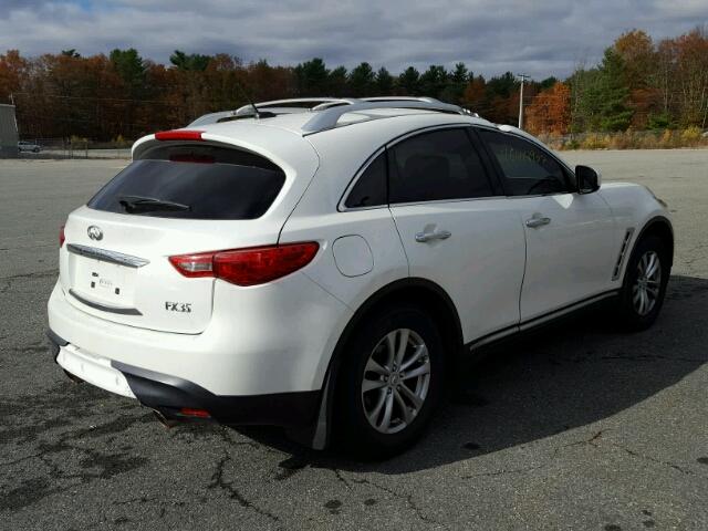 JN8AS1MW8AM854932 - 2010 INFINITI FX35 WHITE photo 4