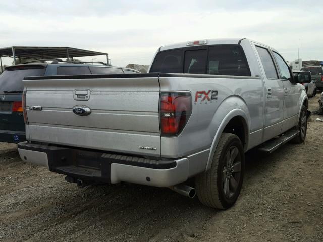 1FTFW1CFXCFC09715 - 2012 FORD F150 SUPER SILVER photo 4