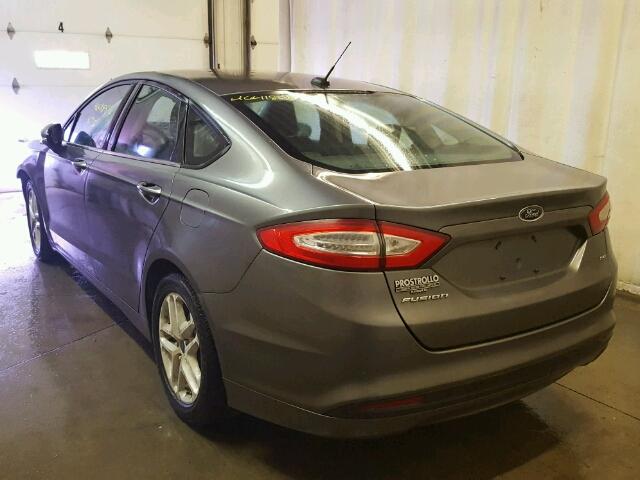 3FA6P0H70DR341563 - 2013 FORD FUSION GRAY photo 3