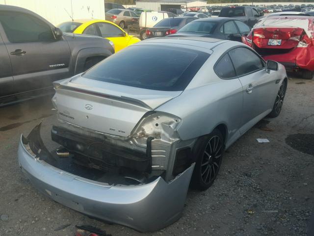 KMHHN66F97U235675 - 2007 HYUNDAI TIBURON GT SILVER photo 4