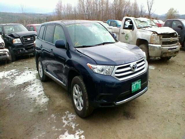 5TDBK3EH3CS148857 - 2012 TOYOTA HIGHLANDER BLUE photo 1