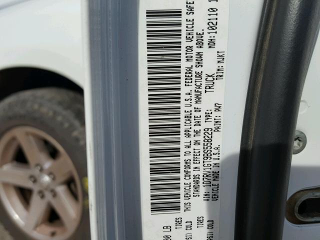 1D7RV1GT9BS558229 - 2011 DODGE RAM 1500 WHITE photo 10