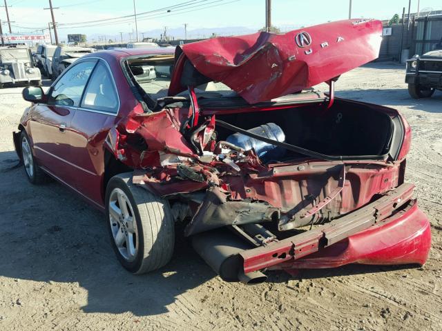 19UYA42651A013865 - 2001 ACURA 3.2CL TYPE RED photo 3