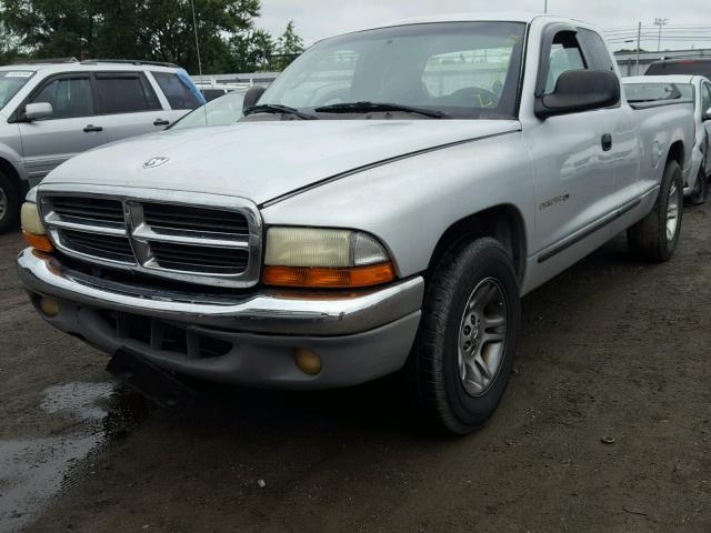 1B7GL22N01S343388 - 2001 DODGE DAKOTA SILVER photo 2