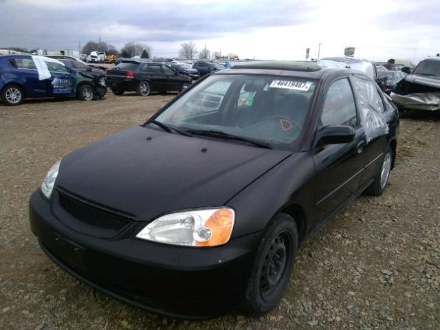 1HGES26761L020769 - 2001 HONDA CIVIC EX BLACK photo 2