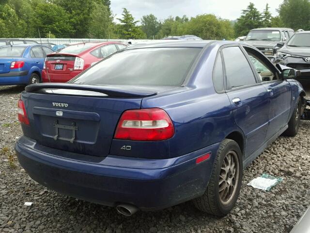 YV1VS27524F054216 - 2004 VOLVO S40 1.9T BLUE photo 4