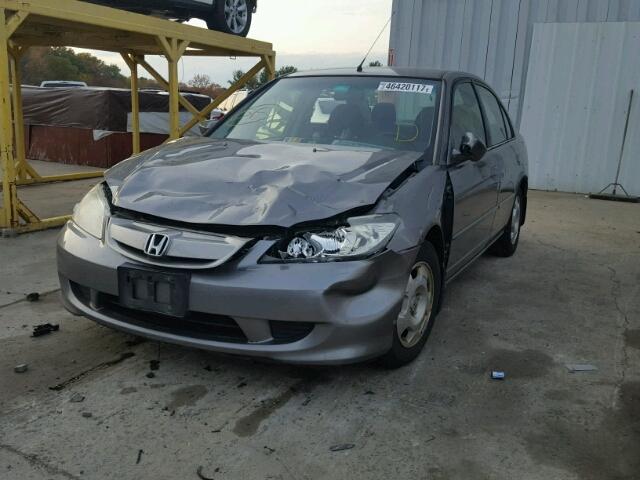 JHMES96675S000362 - 2005 HONDA CIVIC HYBR GRAY photo 2