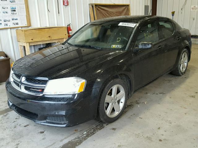 1C3CDZAB7DN566692 - 2013 DODGE AVENGER SE BLACK photo 2