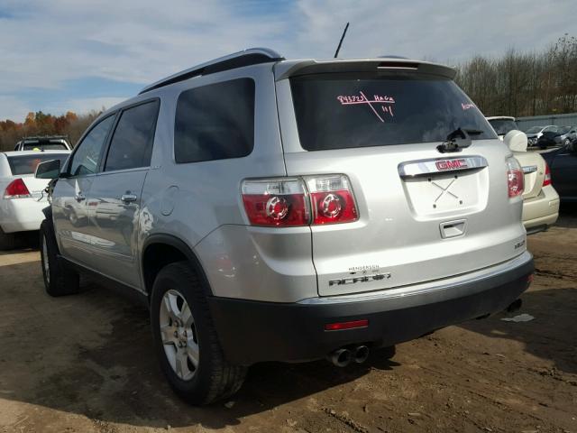 1GKEV23D79J207045 - 2009 GMC ACADIA SLT SILVER photo 3