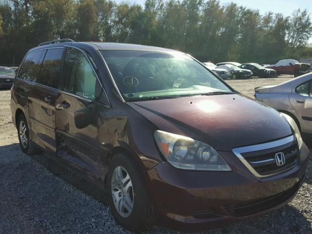 5FNRL38787B436138 - 2007 HONDA ODYSSEY EX RED photo 1