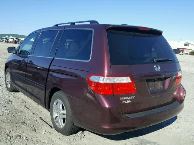 5FNRL38787B436138 - 2007 HONDA ODYSSEY EX RED photo 3