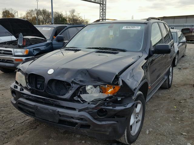 5UXFA53592LP47365 - 2002 BMW X5 3.0I BLACK photo 2